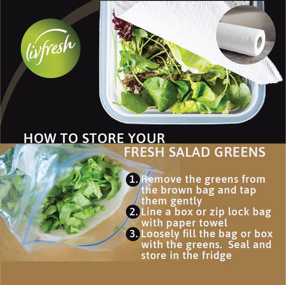 how to store leasy greens